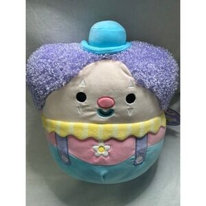 Squishmallows Lida Rose Clown 12" Plush Toy Pastel Curly Purple Hair Blue Hat